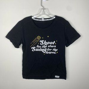Rip-It Womens XL Black Shoot For The Stars Swing For The Fences Shirt